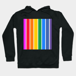 Bright rainbow stripes - vertical Hoodie